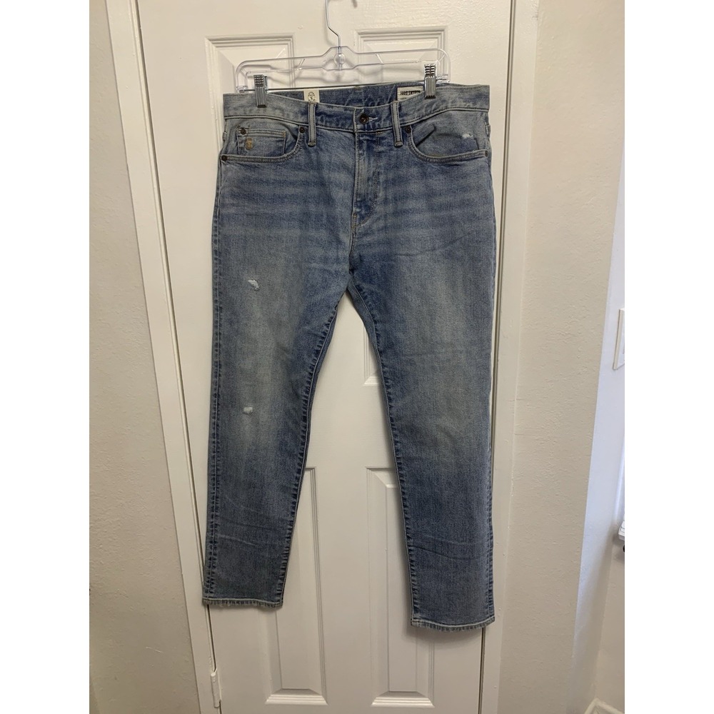 NWT Todd Snyder Slim Fit Stretch Destroyed Men's Jeans Blue 33x32